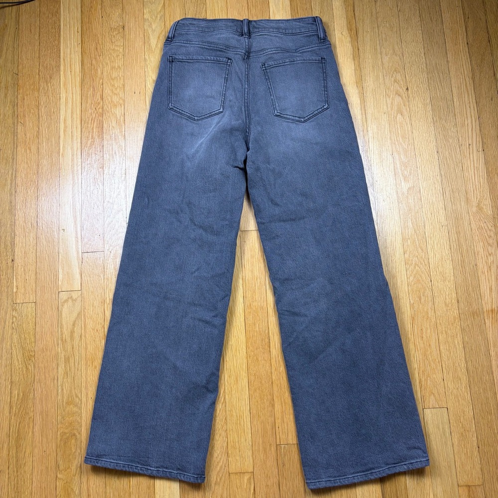 Quince Bella Stretch Relaxed Straight Jeans Womens 29 Stonewashed Grey High Rise - Picture 2 of 9